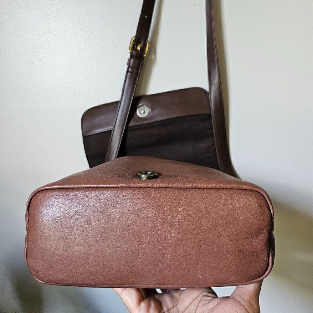 EUC NINE WEST BROWN LEATHER CROSSBODY BAG MEDIUM - Picture 13 of 16